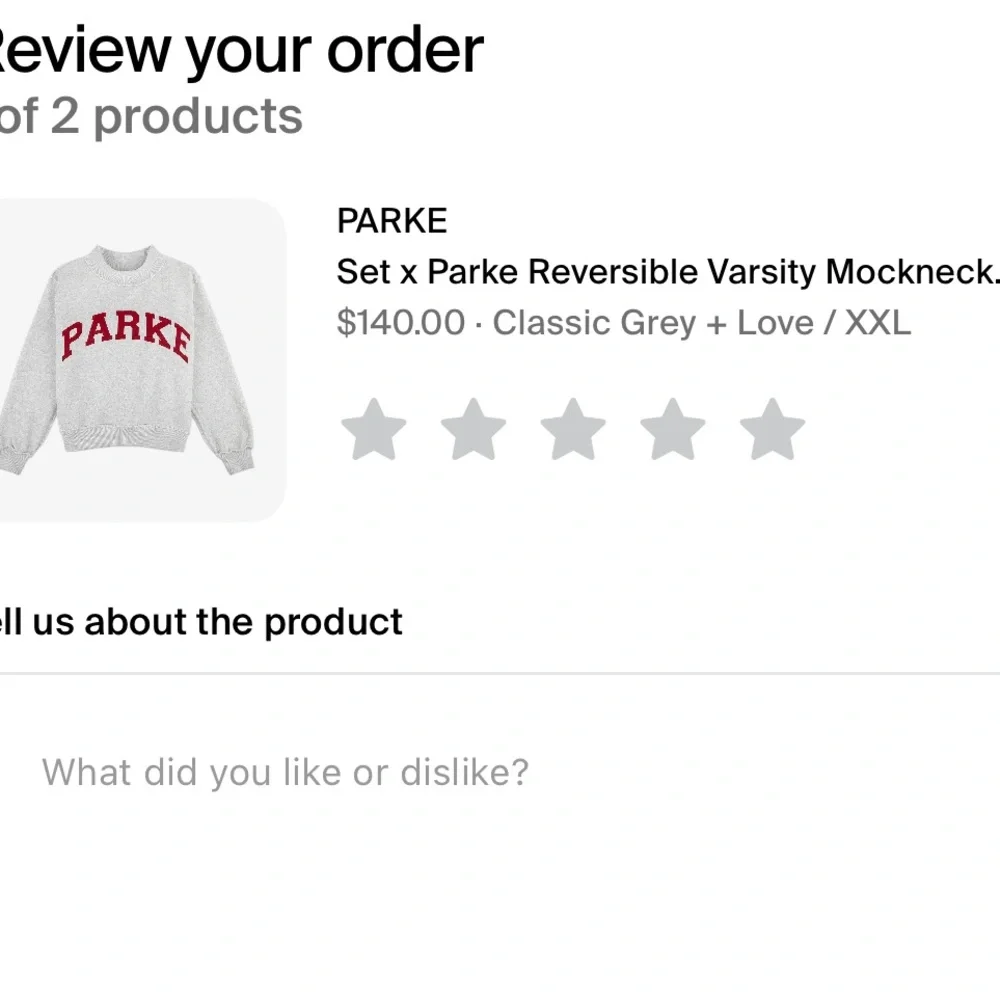 Set x Parke Reversible Varsity Mockneck XXL - Picture 7 of 7